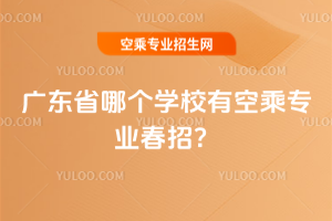 2025年廣東省哪個學校有空乘專業春招?