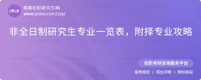 非全日制研究生专业一览表