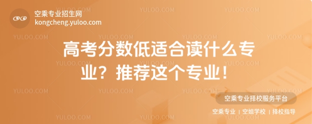 高考分?jǐn)?shù)低適合讀什么專業(yè)