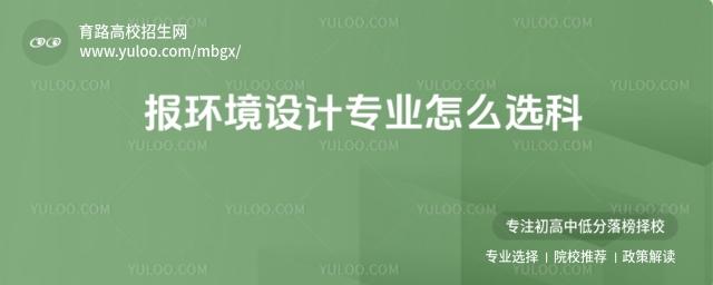 报环境设计专业怎么选科?