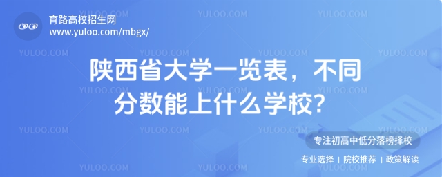 2025陕西省大学一览,不同分数择校必看