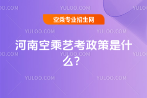 2025河南空乘藝考政策是什么?