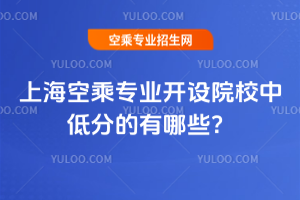 2025年上海空乘專業開設院校中低分的有哪些?