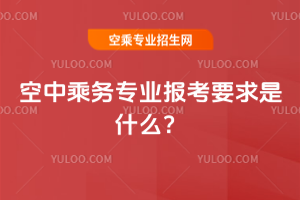 2024空中乘務專業報考要求是什么?