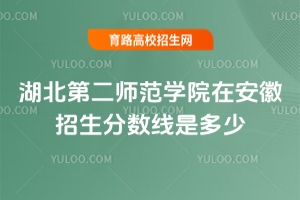 湖北第二师范学院在安徽招生分数线是多少？