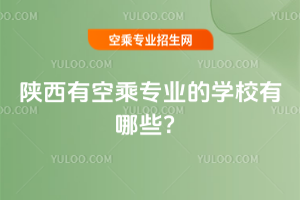 2025年陜西有空乘專業的學校有哪些?