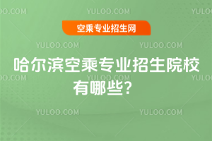 2025年哈爾濱空乘專業招生院校有哪些?