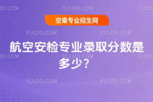 航空安檢專業錄取分數2025年是多少?