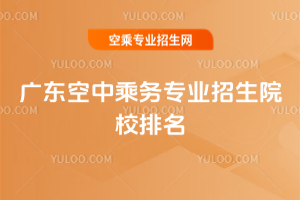 2025年廣東空中乘務專業招生院校排名