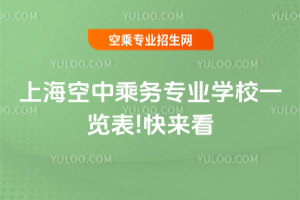2025上海空中乘務(wù)專業(yè)學校一覽表!快來看