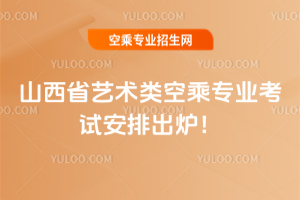 山西省2025年藝術類空乘專業考試安排出爐!