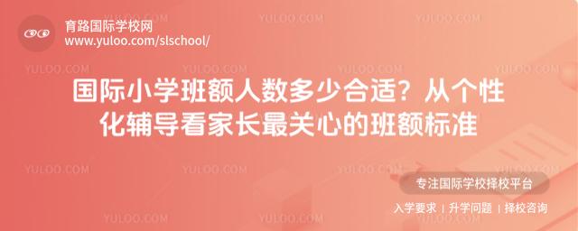 国际小学班额人数多少合适?从个性化辅导看家长最关心的班额标准