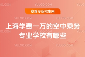 上海學費一萬的空中乘務專業學校有哪些?