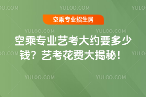 空乘專業(yè)藝考大約要多少錢?藝考花費(fèi)大揭秘!
