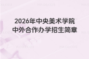 2026年中央美术学院中外合作办学招生简章