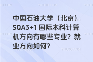 中国石油大学（北京）SQA3+1 国际本科计算机方向有哪些专业？就业方向如何？