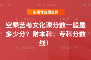 空乘藝考文化課分數(shù)一般是多少分?附本科、專科分數(shù)線!