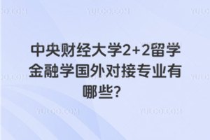 中央财经大学2+2留学金融学国外对接专业有哪些？