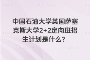 中国石油大学英国萨塞克斯大学2+2定向班招生计划是什么？