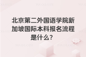 北京第二外国语学院新加坡国际本科报名流程是什么？