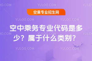 空中乘務(wù)專業(yè)代碼是多少?屬于什么類別?