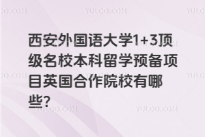 西安外国语大学1+3顶级名校本科留学预备项目英国合作院校有哪些？