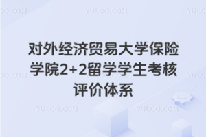 对外经济贸易大学保险学院2+2留学学生考核评价体系