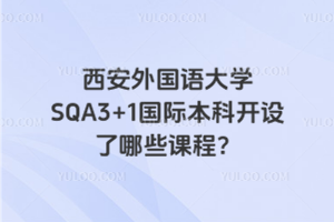 西安外国语大学SQA3+1国际本科开设了哪些课程？