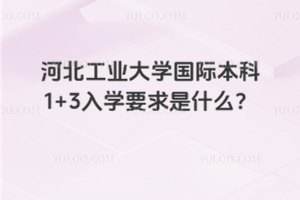 河北工业大学国际本科1+3入学要求是什么？