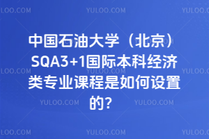 中国石油大学（北京）SQA3+1国际本科经济类专业课程是如何设置的？
