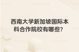 西南大学新加坡国际本科合作院校有哪些？