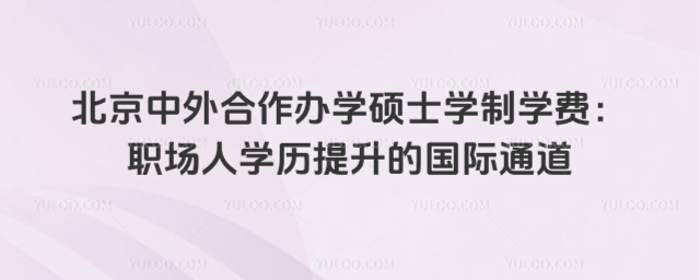 北京中外合作办学硕士学制学费:职场人学历提升的国际通道