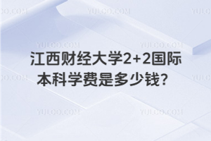 江西财经大学2+2国际本科学费是多少钱？