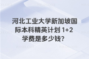 河北工业大学新加坡国际本科精英计划1+2学费是多少钱？