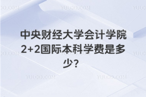 中央财经大学会计学院2+2国际本科学费是多少？