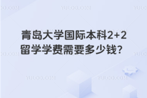 青岛大学国际本科2+2留学学费需要多少钱？
