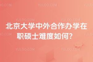 北京大学中外合作办学在职硕士难度如何？难度低，不用考联考！
