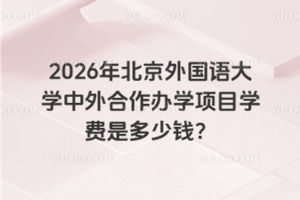 2026年北京外国语大学中外合作办学项目学费是多少钱？