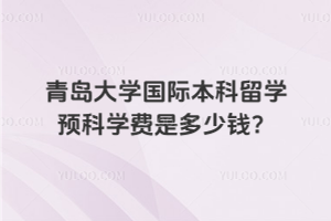 青岛大学国际本科留学预科学费是多少钱？