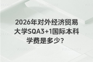 2026年对外经济贸易大学SQA3+1国际本科学费是多少？