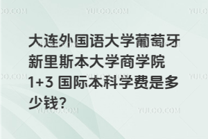 大连外国语大学葡萄牙新里斯本大学商学院 1+3 国际本科学费是多少钱？