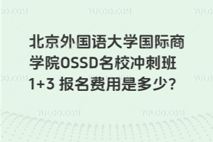 北京外国语大学国际商学院OSSD名校冲刺班1+3报名费用是多少？