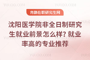 沈阳医学院非全日制研究生就业前景怎么样？就业率高的专业推荐