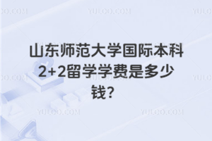 山东师范大学国际本科2+2留学学费是多少钱？