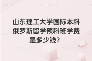 山东理工大学国际本科俄罗斯留学预科班学费是多少钱？