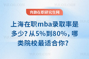 上海在职mba录取率是多少?从5%到80%,哪类院校最适合你?