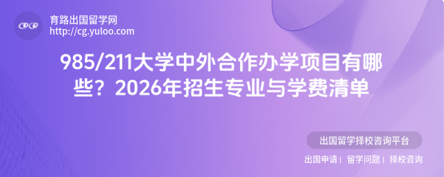 中外合作办学招生专业