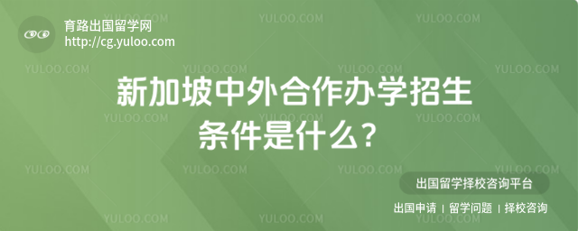 新加坡中外合作办学招生条件