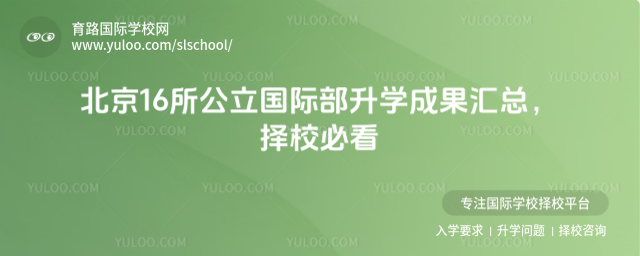 北京16所公立国际部升学成果汇总,择校必看