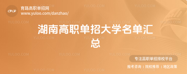 湖南高职单招大学名单汇总